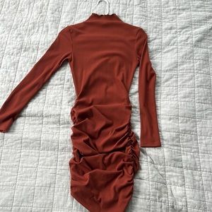 Ribbed body con dress